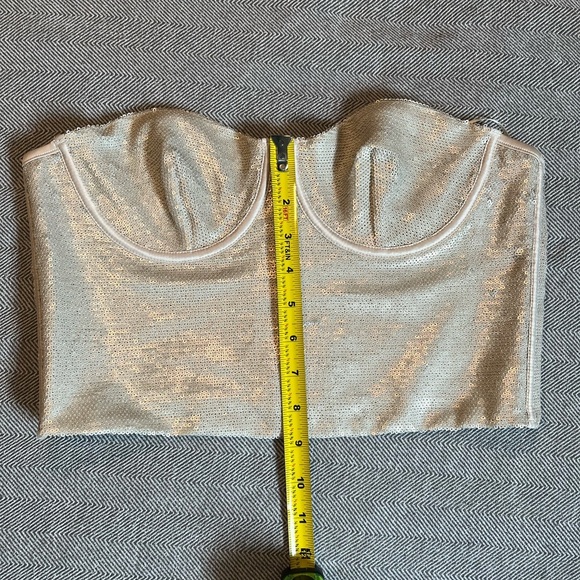 NWT Zara Sequin Bustier Top Size Large - Picture 8 of 10